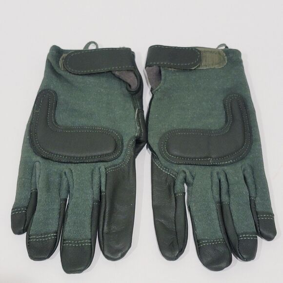Army Combat Gloves Type 2 Capacitive Mens Sz Large Green Leather Promotions Plus - Picture 1 of 5